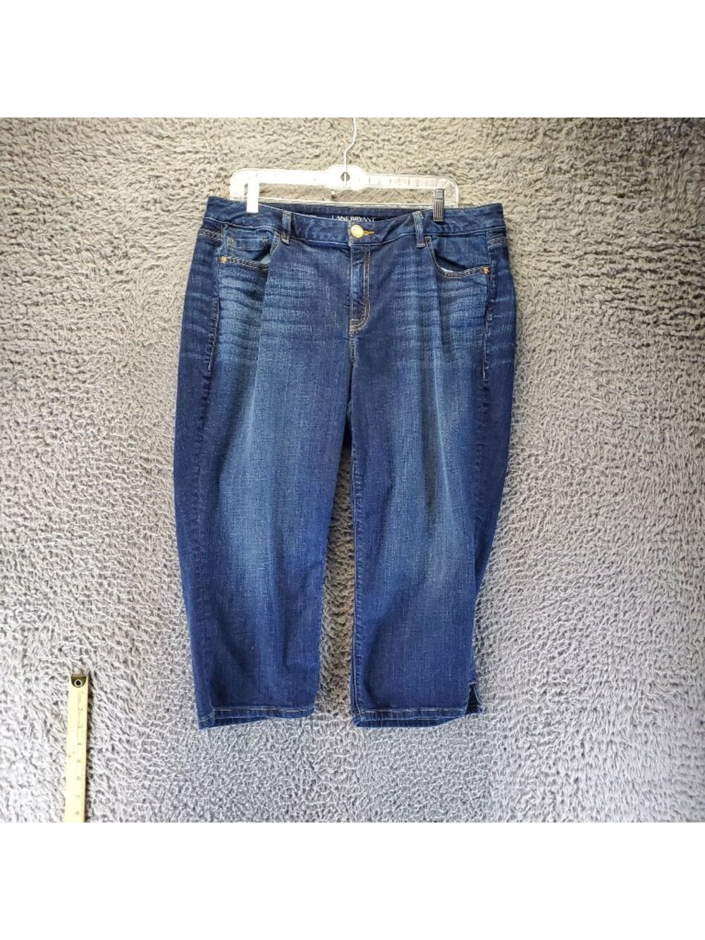 Lane Bryant Jeans Womens Size 16 Blue Denim Stretch Capri Classic Fit